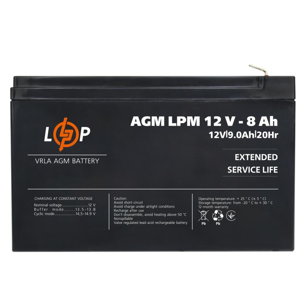 Акумулятор LP AGM LPM 12V - 8 Ah